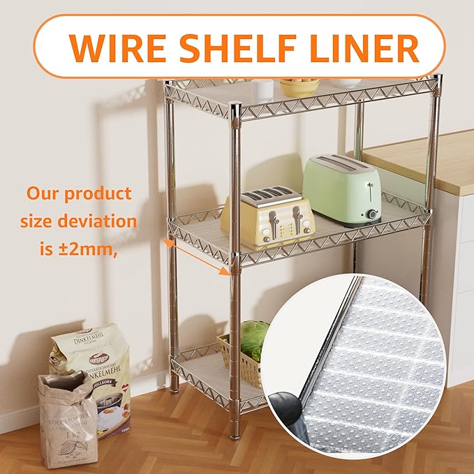 PABUSIOR Shelf Liner for Wire Shelving: Clear 1.2mm Thick Leakproof - Image 6