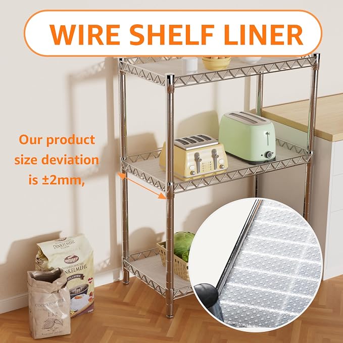 PABUSIOR Thicken Wire Shelf Liner: Transparent 11.5" W x 157" L Easy to Cut - Image 5