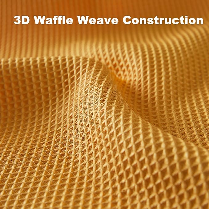 JOYMOOP Microfiber Cleaning Cloth, Reusable Absorbent Microfiber Cleaning Cloths, Kitchen Dish Cloth Waffle Weave 5 Pack, Mixed Color, 9.8×9.8inch - Image 2
