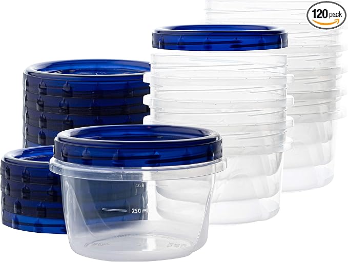 PLASTICPRO Twist Top Deli Containers Clear bottom [16 oz 120 Pack] by PLASTICPRO