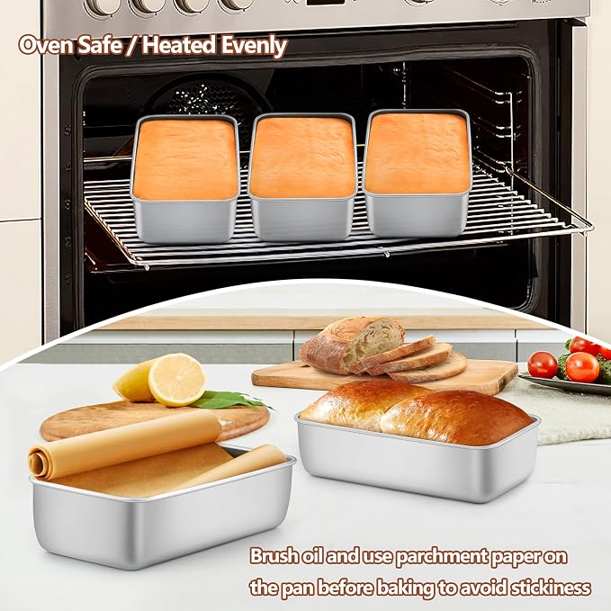 LIANYU 20 Pack Loaf Pans for Baking Bread, 9x5 Inch Bread Baking Pans | Stainless Steel Loaf Tin for Meatloaf, Banana Sourdough, Dishwasher Safe, Heavy Duty, Bulk Set for Bakery & Commercial Use - Image 3