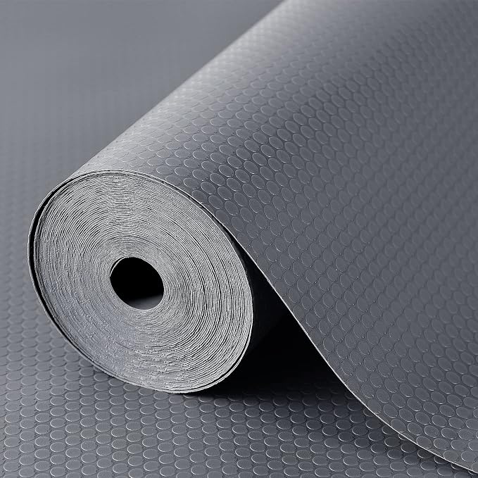 Shelf Liners for Kitchen Cabinets Non Adhensive,Gray 17.5"× 236.2" by StaHom