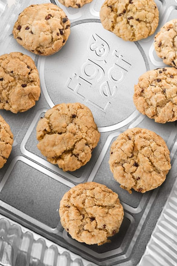 (25 Pack) 1/4 Size Cookie Sheet Baking Cake Pans l 12.8” x 8.9” Disposable Aluminum Foil Trays l Premium Heavy Duty Nonstick Baking Sheets Reusable - Image 4