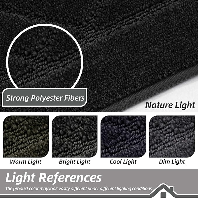 BEQHAUSE Dirt Trapper Door Mat 20" x 32", Doormat Non-Slip, Black - Image 7