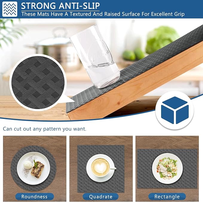 Self Adhesive Shelf Liner, 17.5" x 196.8" Contact Paper for Cabinets Drawer - Image 6