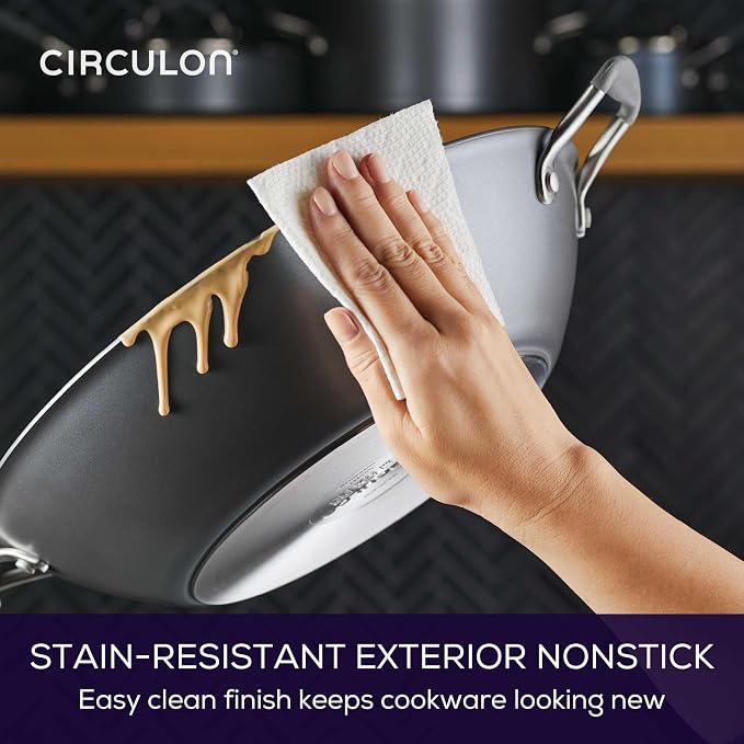 Circulon A1 Series Nonstick Induction Wok with Lid, 14-Inch, Graphite - Image 8