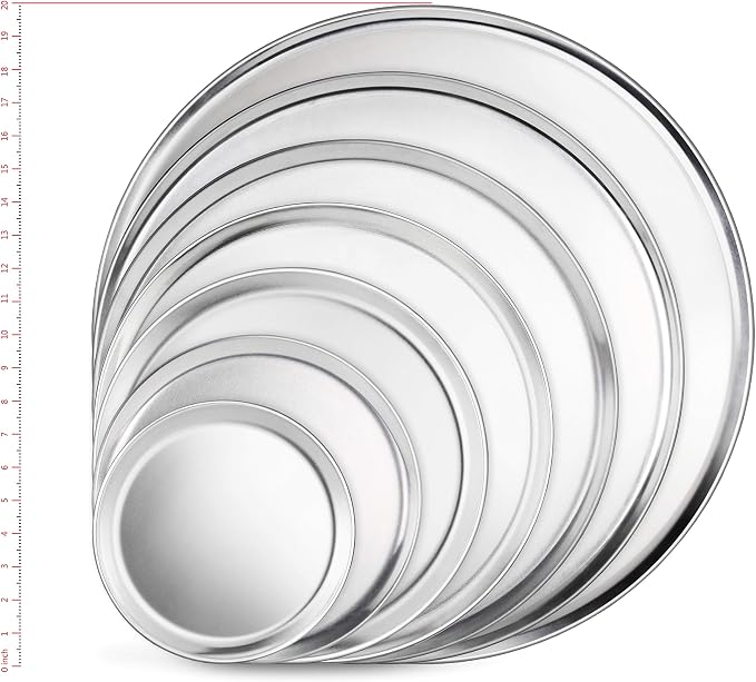 New Star Foodservice 51025 Restaurant-Grade Aluminum Pizza Pan, Baking Tray, Coupe Style, 12-Inch, Pack of 6 - Image 5