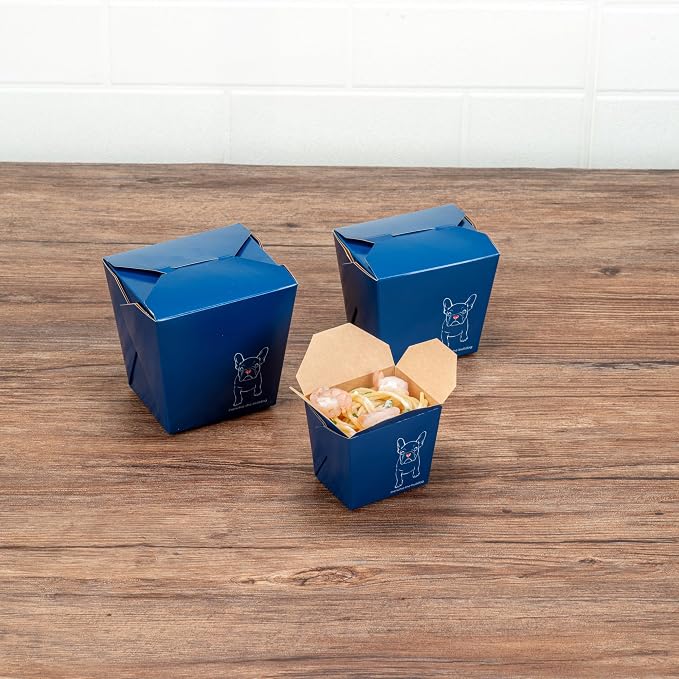 Restaurantware 8 oz Paper Square Noodle Take Out Container, 200 Ct - Image 9