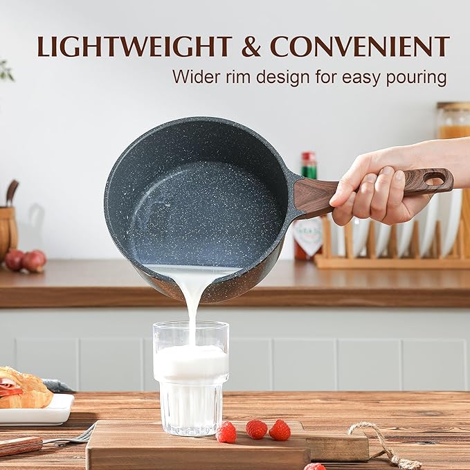 SENSARTE 2.0 Quarts Nonstick Saucepan with Lid, PFOA/PFOS Free - Image 5