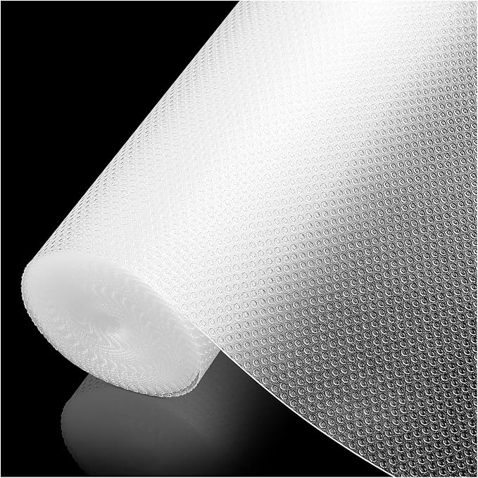 100% EVA Shelf Liner Waterproof Non Adhesive, 12" x 360", Clear by ALIUNI