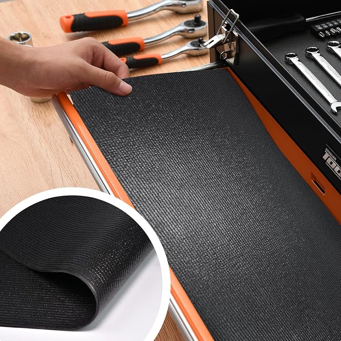 Professional Grade Tool Box Liner Heavy Duty Non-Slip Drawer Liner Black - Image 4