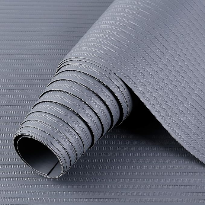 Anze Non Adhesive Shelf Liner for Kitchen Cabinets, Gray, 23.6 x 78.7 in by Anze