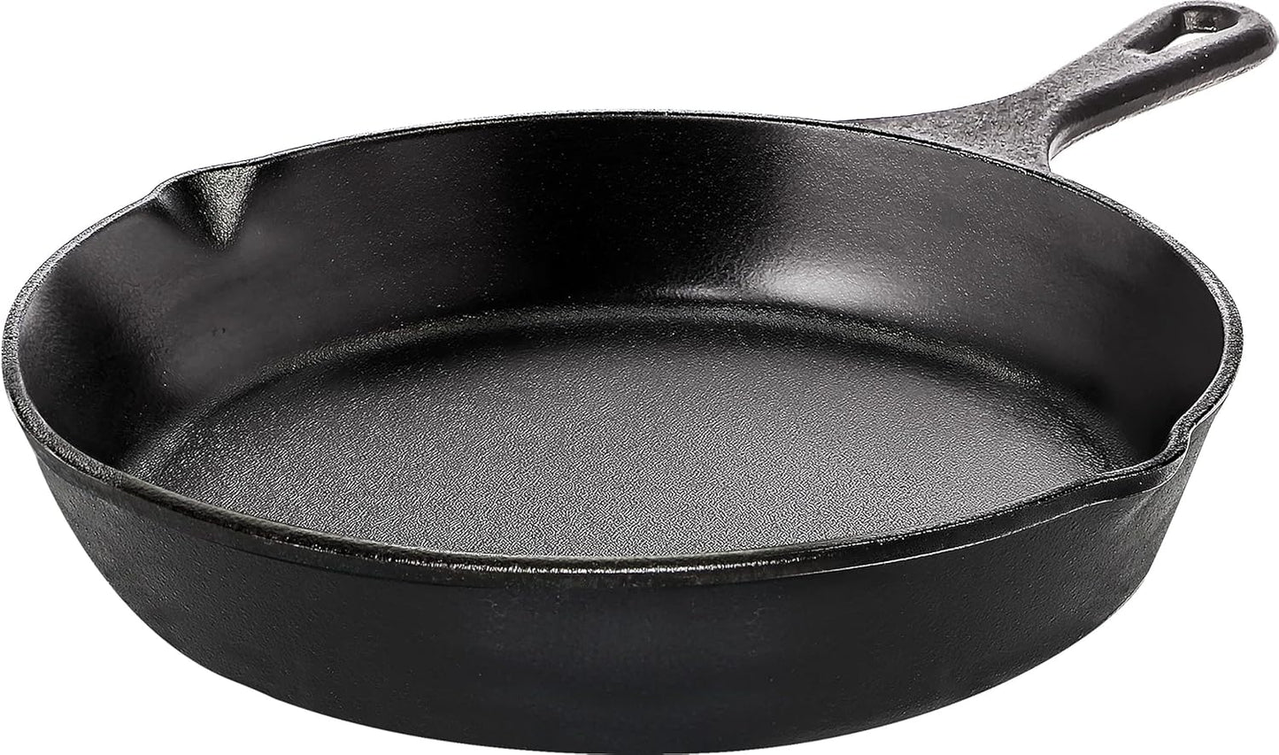 Utopia Kitchen Cast Iron Frying Pan 6.5 Inch, Cast Iron Chefs Pan, Pre Seasoned Skillet, Safe Grill Cookware for Indoor & Outdoor Use, Black