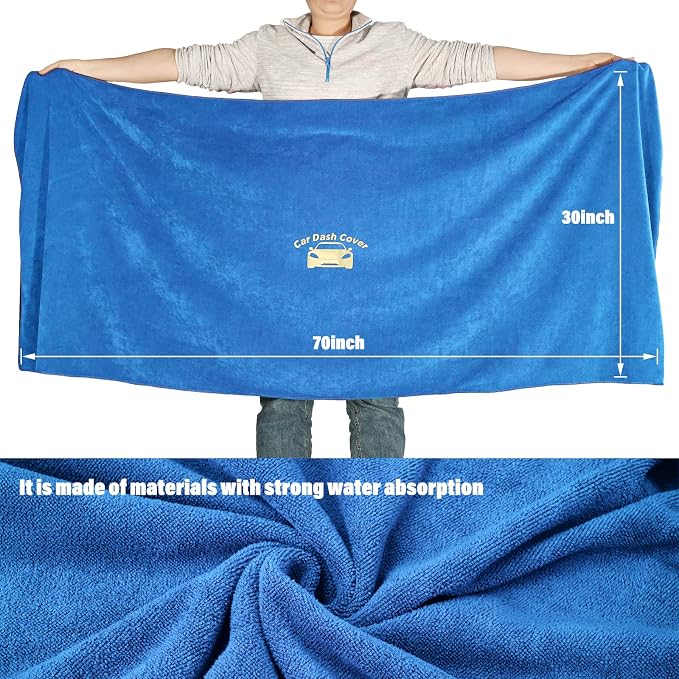 NEWISHTOOL Window Tint Tool Car Dash Cover Mat Carpet Protector, Absorbent Cloth Towel for Dashboard Protecting, Water Absorbing Mat Soak Shield Pad 30 inch x 70 inch - Image 4