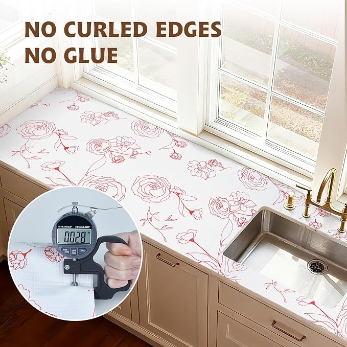 Shelf Liners for Kitchen Cabinets 17in x 20FT Non Adhesive Drawer Liner - Image 8