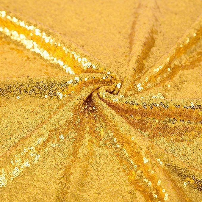 JYFLZQ Gold Table Runner 12"x108" Sequin Glitter Sparkly Runners Wedding Birthday Party Supplies - Image 3