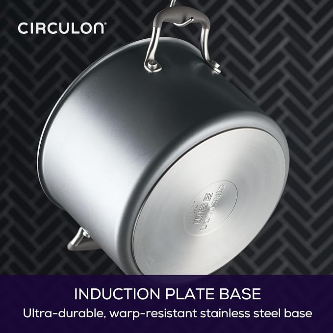 Circulon A1 Series Nonstick Induction Stockpot with Lid, 8-Quart, Graphite - Image 8