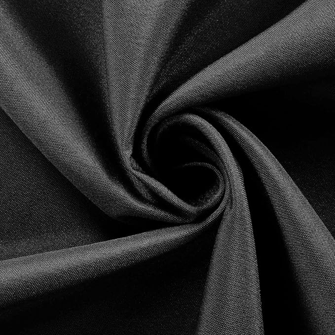 Balsa Circle 6 pcs 108 inch Black Round Polyester Tablecloths Fabric Table Cover Linens for Wedding Party Banquet Reception Events Kitchen Dining - Image 2
