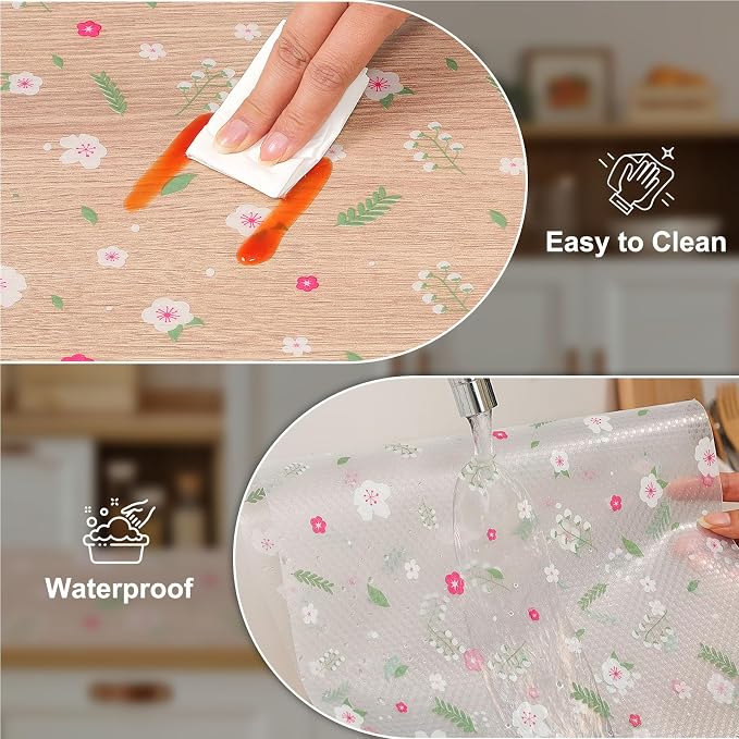 Cooyes Shelf Liner – Premium Non-Adhesive Cabinet & Drawer Liner for Kitchen – Waterproof Shelf Paper with Modern Pattern – Durable EVA Cabinet Mat – Easy to Cut（24" W x 240" L） - Image 7