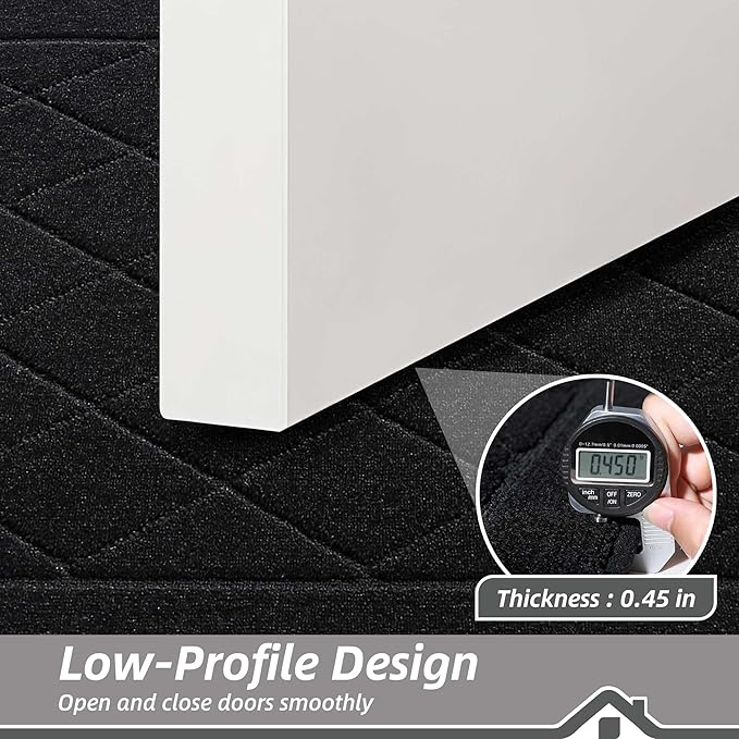 BEQHAUSE Dirt Trapper Door Mat 24" x 60", Doormat Non-Slip, Black - Image 4