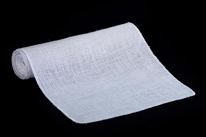 MDS® Pack of 25 Natural Burlap Table Runner, 12 x 108 Inch, Jute Rustic Farmhouse Boho Table Decor for Wedding Reception, Dining Table, Bridal Shower, Baby Shower & Party Decorations - White - Image 4