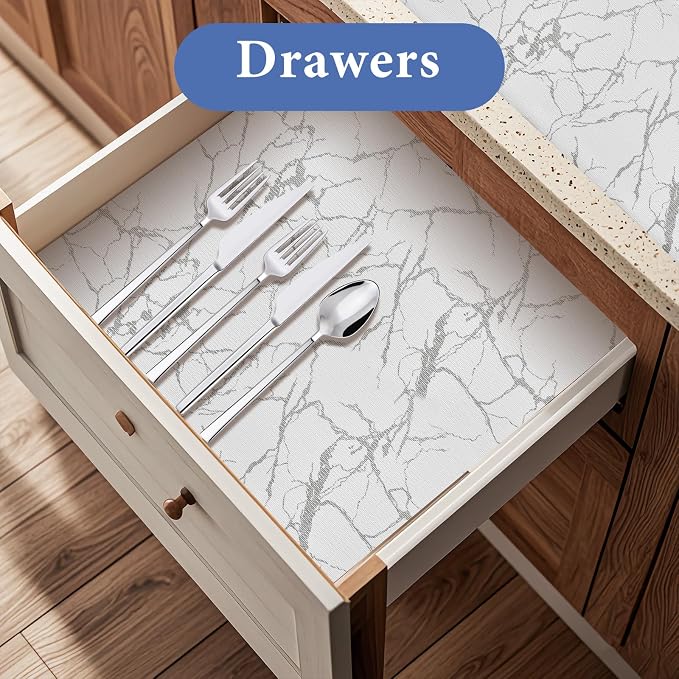 Drawer and Shelf Liner for Kitchen Cabinet: 17 in X 20 Ft Non Slip - Image 3