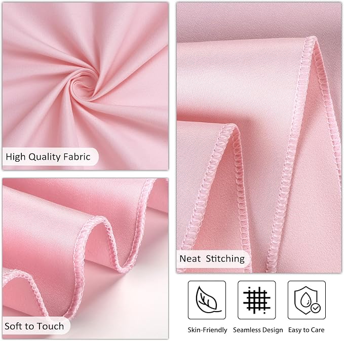 8 Packs 90 Inch Pink Round Tablecloth - Image 5