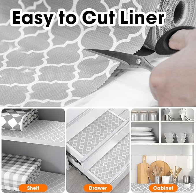 Drawer and Shelf Liner for Kitchen Cabinets Non-Adhesive Non-Slip - Image 4