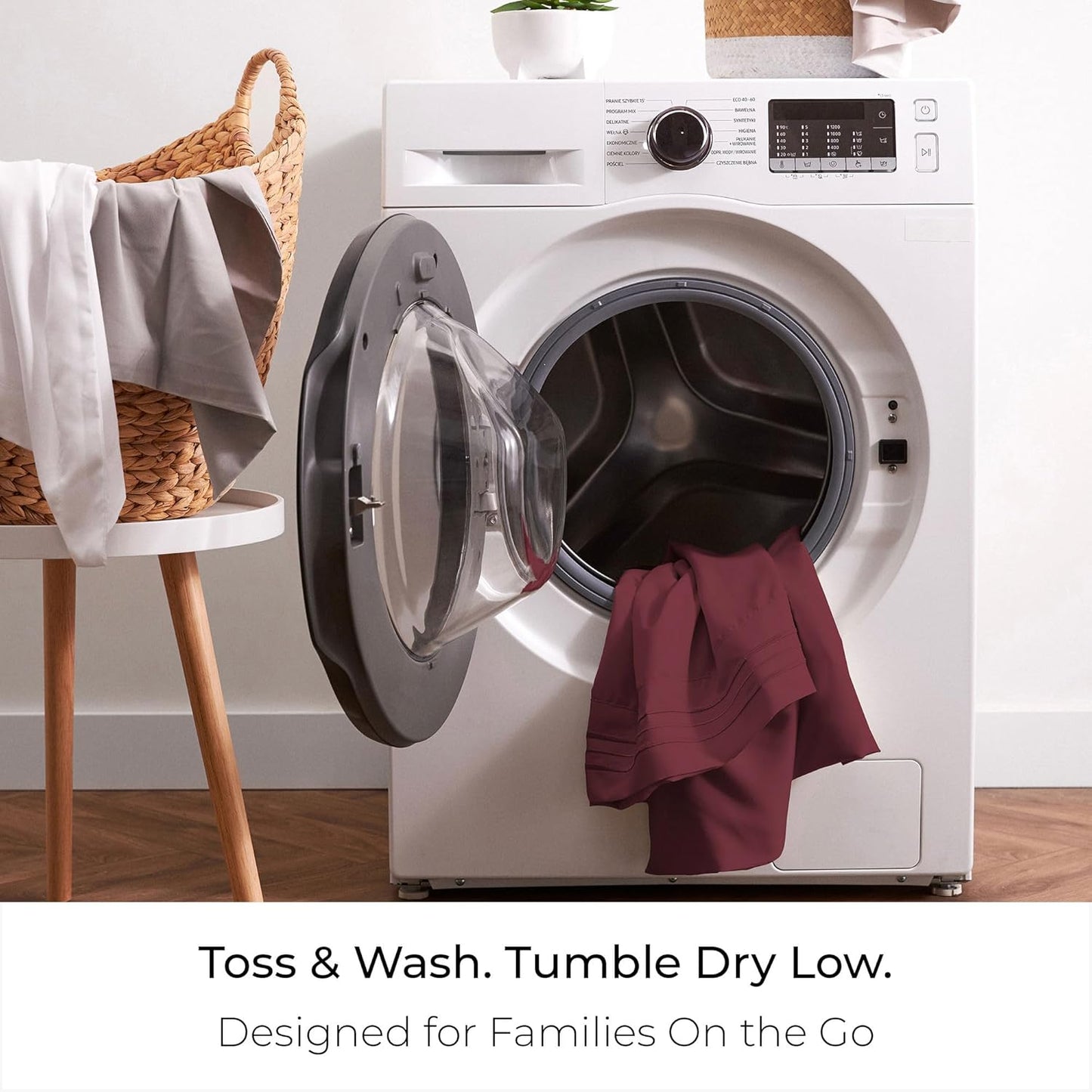 Mellanni California King Sheets Set - 4 PC Iconic Collection Bedding - Hotel Luxury, Extra Soft, Cooling Bed Sheets - Wrinkle, Fade, Stain Resistant (Cal King, Burgundy)