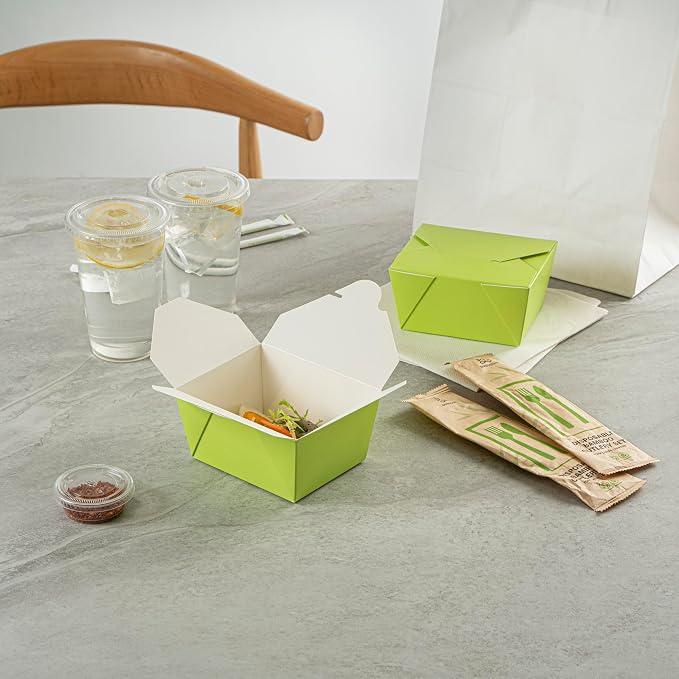 Restaurantware Paper Rectangle 1 Bio Box Take Out Container, 200 Ct - Image 6
