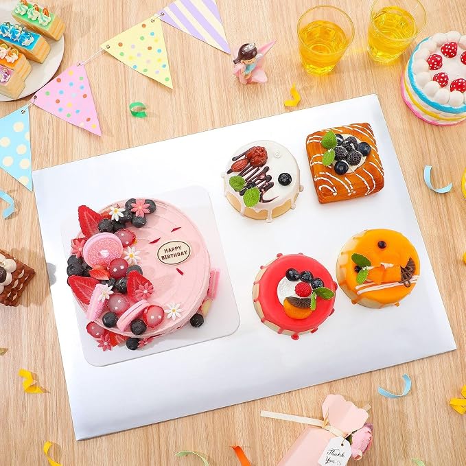 Jingmore 12 Pcs Half Sheet Rectangle Cake Drum Board, 14 x 19 Inch, Silver - Image 6