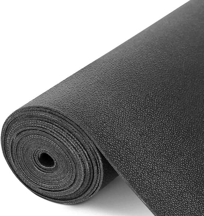 WochiTV Shelf Liner for Cabinets, Drawer Non Adhesive Non Slip Foam Mat for Kitchen, Pantry, Bathroom, Cupboard, Garage, Closet, Shelves, Drawer, Tool Box, Black 23.6 x 236 inches by WochiTV
