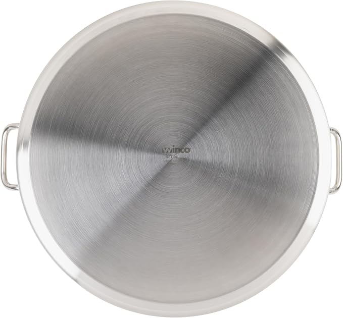Winco 60 qt Stainless Steel Stock Pot with Cover - Image 5