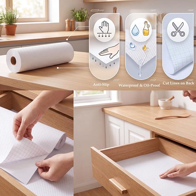 Shelf Liner Adhesive Drawer Cabinet Paper Liners 24 Inch Wide X 20 Ft - Image 7
