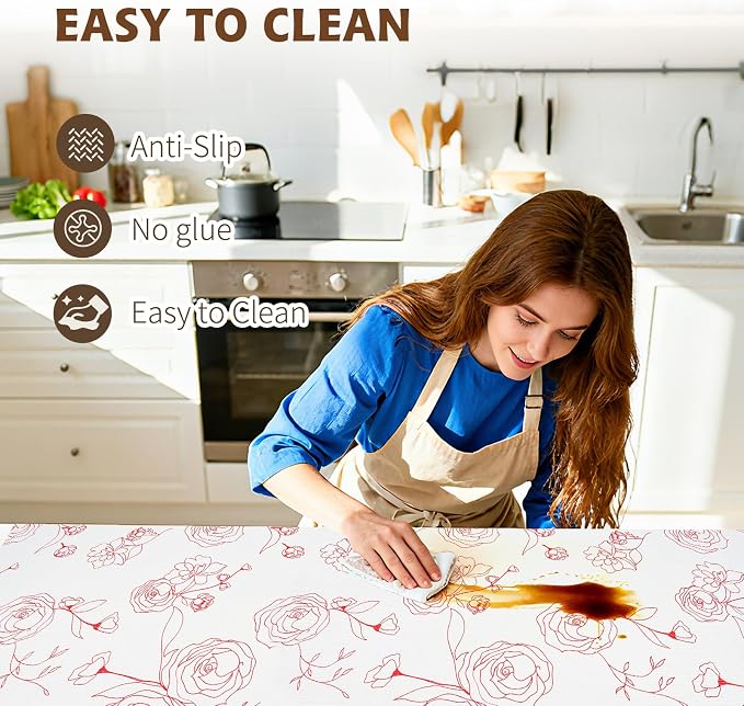 Shelf Liners for Kitchen Cabinets 17in x 20FT Non Adhesive Drawer Liner - Image 4