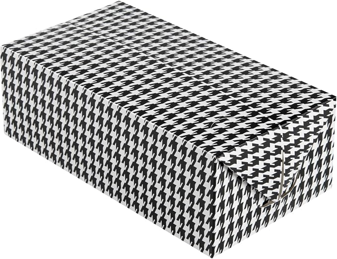 Restaurantware Takeout Lunch Box 400 Count 71 Ounce Paper Spillage Resistant Container Black Houndstooth Design Freezer-Safe Food Box For Catering And Food Trucks by Restaurantware