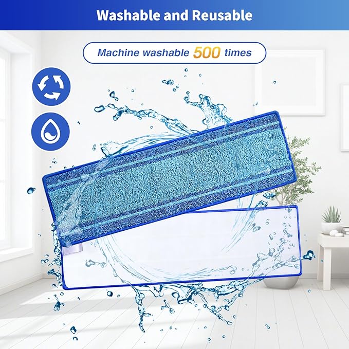 15-Pack Microfiber Mop Pads for Bona Mop- Washable Reusable Refills for Hardwood, Tile & Multi-Surface Floors | Pet Hair & Stain Remover - Image 4