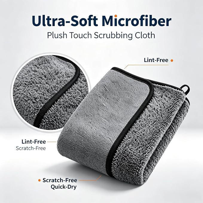 Window Cleaning Cloth XXL, 24x16 Inches Microfiber Cleaning Cloth, Reusable & Multi-Surface Cleaning Towels(2pcs) - Image 2