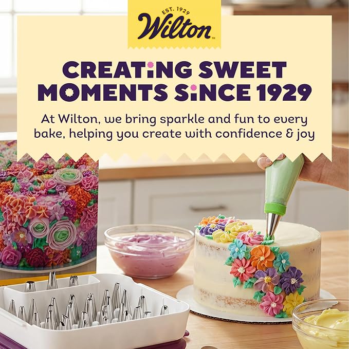 Wilton Master Cake Decorating Piping Tips Set, 55-Piece with Case | 55-Piece Stainless Steel Tip Set with Storage Case for Piping Rosettes, Stars, Leaves & Borders on Cakes & Cupcakes - Image 10