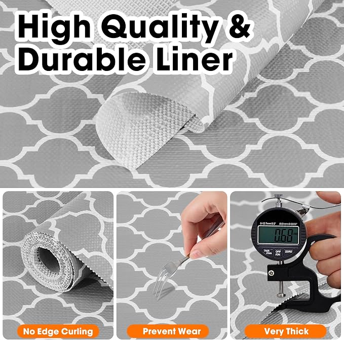 Drawer and Shelf Liner for Kitchen Cabinets Non-Adhesive Non-Slip - Image 5