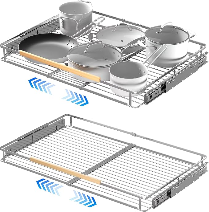 Pull Out Cabinet Organizer, 23~39.8" W x 22.5" D. 2Pack by LOCVCDA