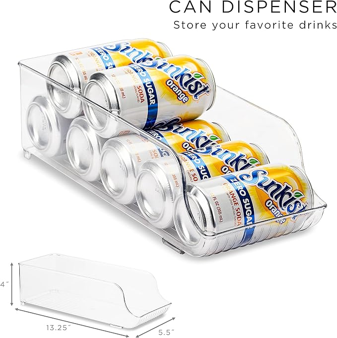 Sorbus Fridge Organizers and Storage Bins for Pantry & Fridge (6 Piece Set) | Stackable design maximizes shelf and cabinet space; useful for refrigerator, freezer and household organization. - Image 4