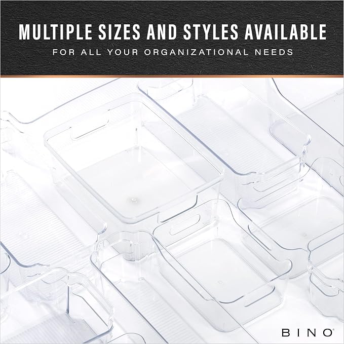 BINO | Plastic Organizer Bins, X-Small - 4 Pack | THE SOHO COLLECTION | Multi-Use Organizer Bins | Pantry & Freezer Bin | Plastic Storage Containers | Bin for Home & Kitchen Org - Image 8
