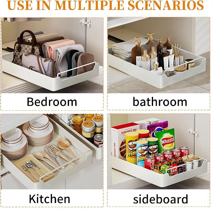 Pull out Cabinet Organizer Fixed with Adhesive Nano Film - Image 8