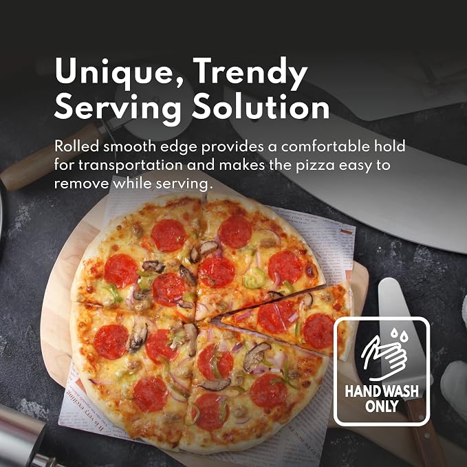New Star Foodservice Restaurant-Grade Aluminum Pizza Pan/Tray with Wide Rim, 20 Inch, Pack of 6 - Image 5