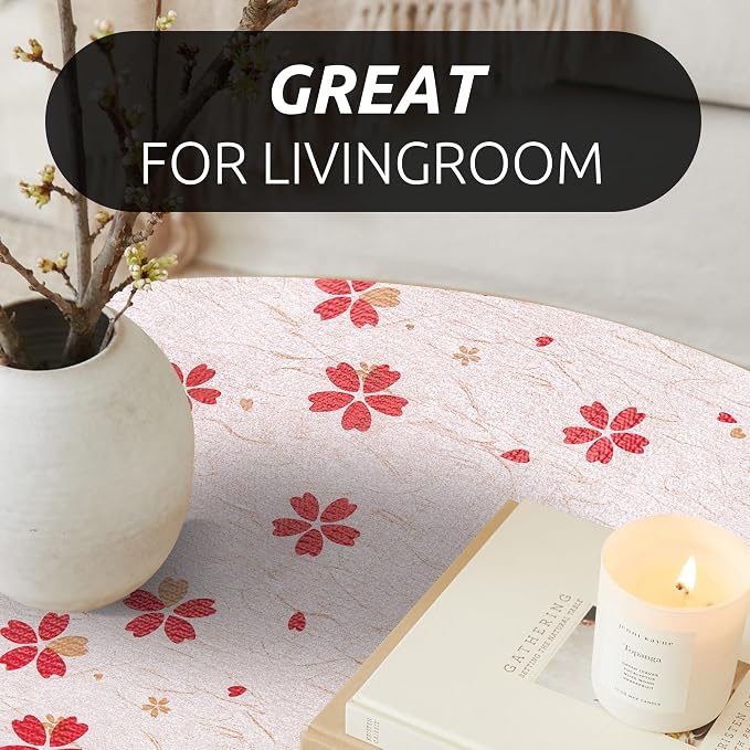 RAY STAR 18X96 Inch Shelf Liner for Kitchen Cabinets, Non-Adhesive Cabinet Liner Washable, PVC Drawer Liner for Dresser Non-Slip Bathroom (Red Floral)(2 Roll) - Image 6