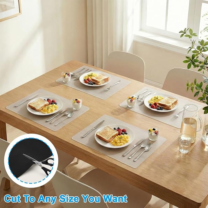 Extra Large Silicone Mats for Kitchen Counter, Heat Resistant Mat, Nonslip Kitchen Countertop Protector Mat, Cuttable Counter Protector Mats for Island Workbench(47.3''x23.6''Translucent) - Image 4