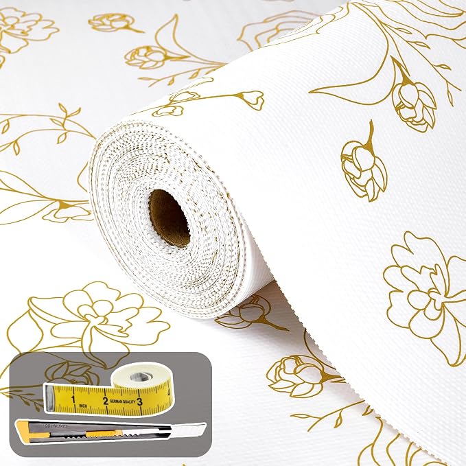 Shelf Liners for Kitchen Cabinets 17.5in x 30FT Non Adhesive Drawer Liner by Oneoftheworld