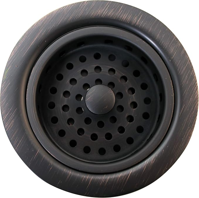 Westbrass D214-12A 3-1/2" Post Style Large Kitchen Sink Basket Strainer, Antique Bronze - Image 4