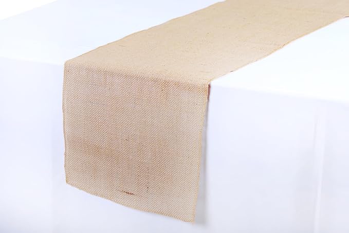 VDS Pack of 6, Natural Burlap Table Runner 12" x 108" - Rustic Boho Table Décor for Wedding, Party & Home - Jute Table Runner for Dining Table, Events, Holiday, Farmhouse & Country Style Decorations - Image 3